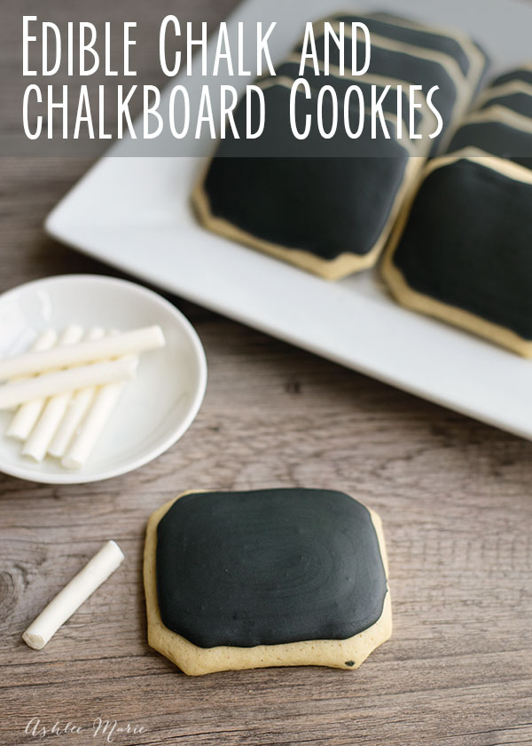 edible chalk and chalkboard cookies