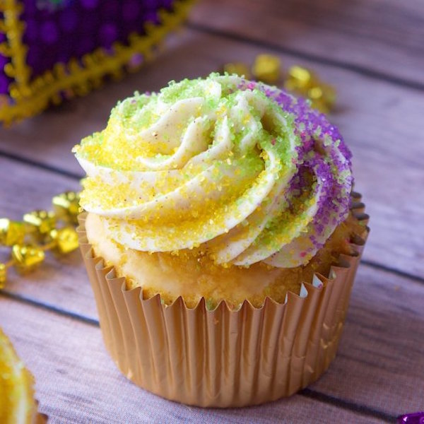 mardi gras cupcakes