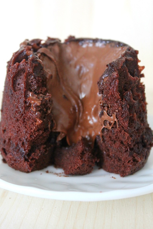 nutella lava cake in a cup