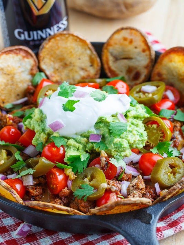 irish nachos with guiness and irish cheddar sauce