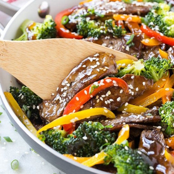 terriyaki beef stir fry