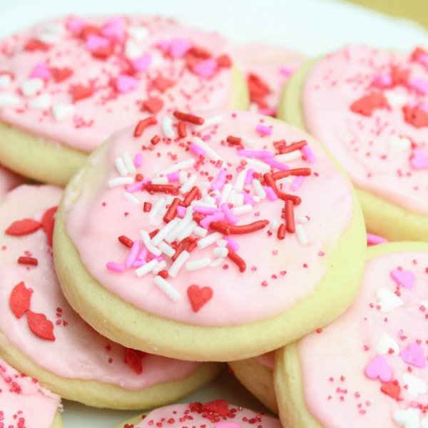 valentine's day soft sugar cookies