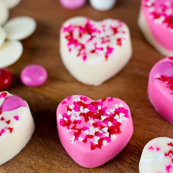 white chocolate hearts