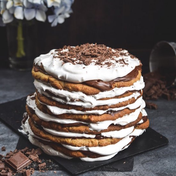 8-layer smores cookie cake