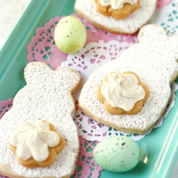 easter bunny cut sugar cookies