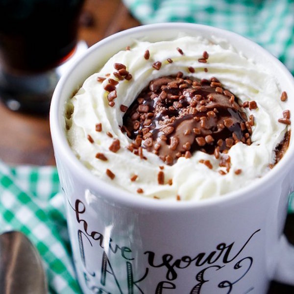 guiness chocolate mug cake