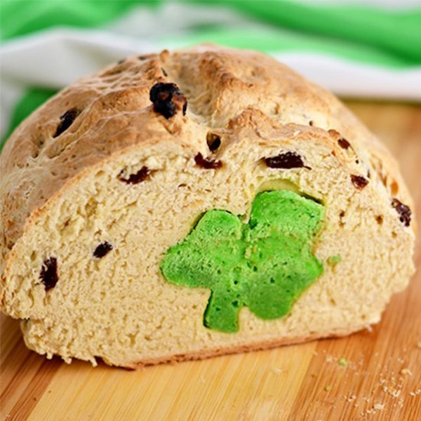 hidden shamrock irish soda bread