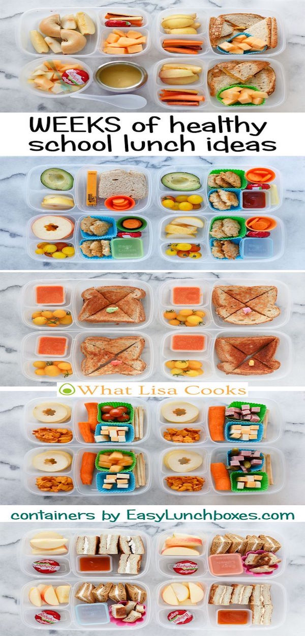 weeks of healthy school lunch ideas