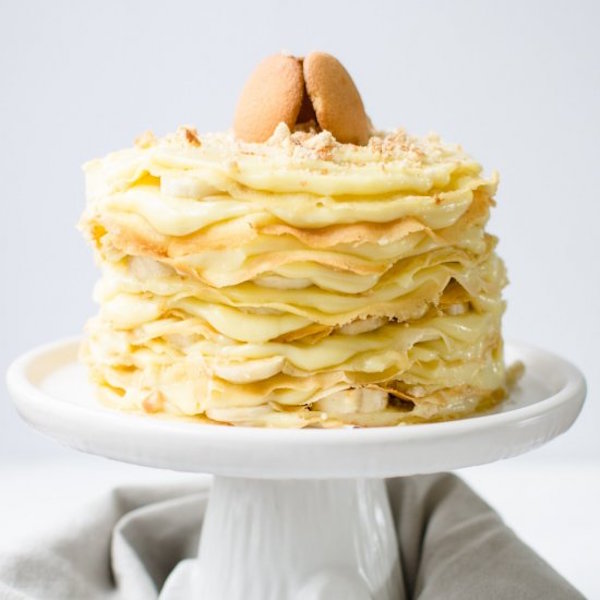 12 layer banana pudding crepe cake