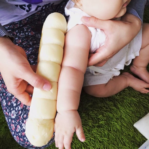 baby arm inspired bread