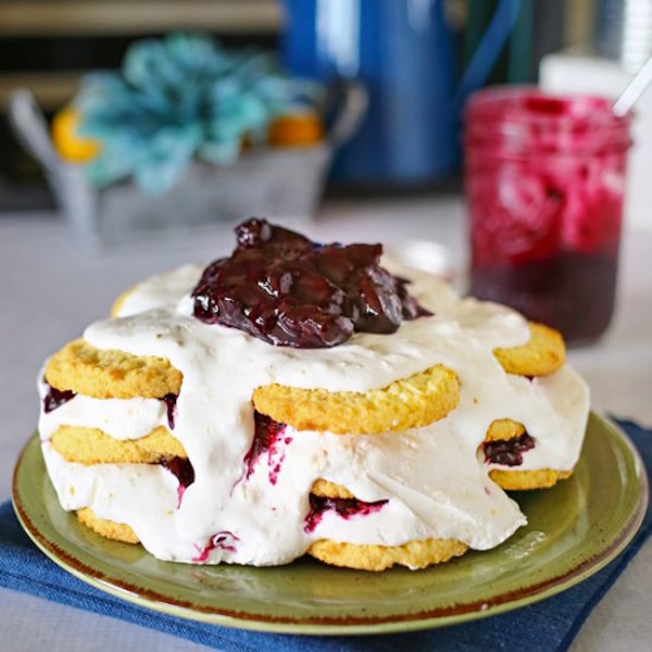 blueberry ice box cake