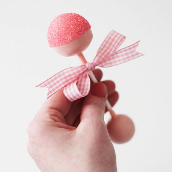 cake pop baby rattle