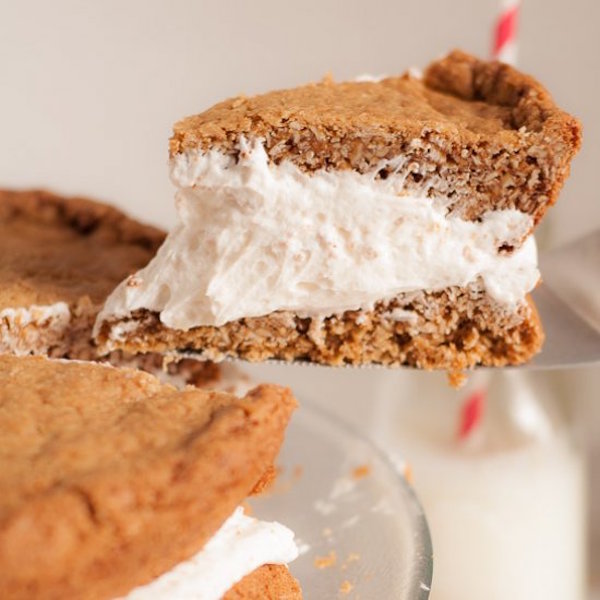 gigantic homemade little debbie's oatmeal cream pie cake