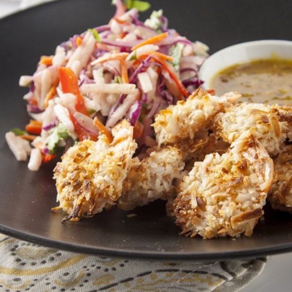 gluten-free baked coconut shrimp