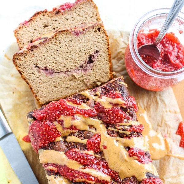 peanut butter and jelly banana bread