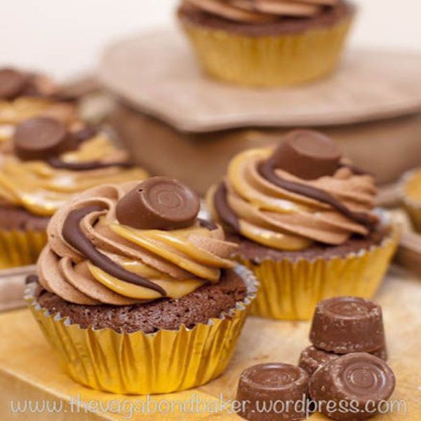 rolo Brownie cupcakes