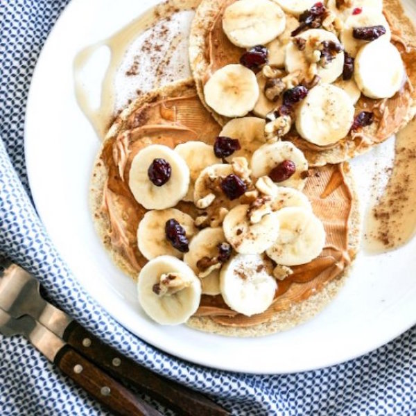 banana PB breakfast tacos