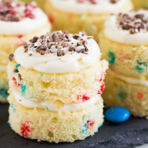 funfetti mini layer cakes