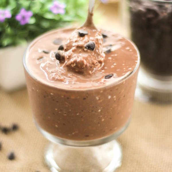 healthy brownie batter overnight dessert oats