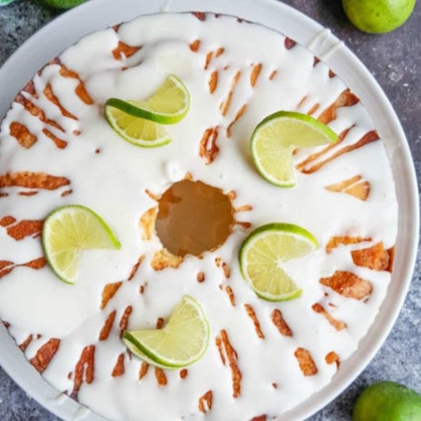 key lime pound cake with key lime glaze