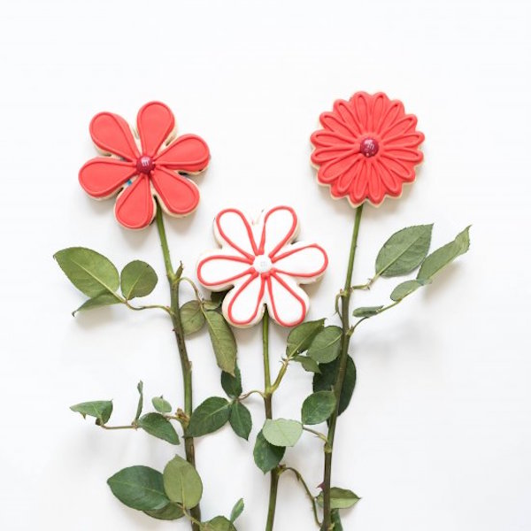 patriotic flower cookies