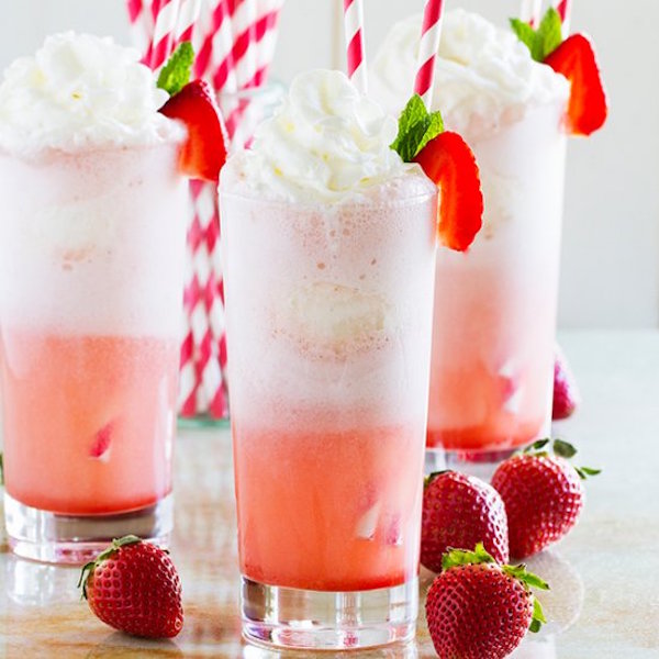 strawberry cream float