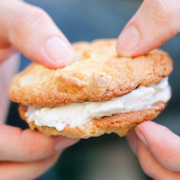 white chocolate and macadamia cookies