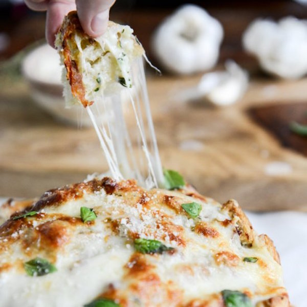 white pizza pull apart bread