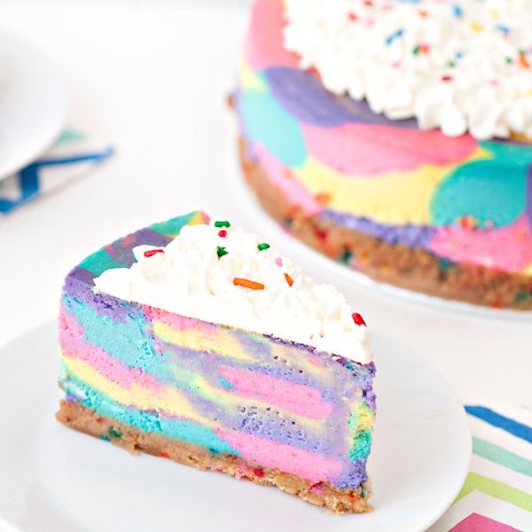 Tie Dye Cheesecake