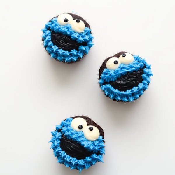 cookie monster cupcakes