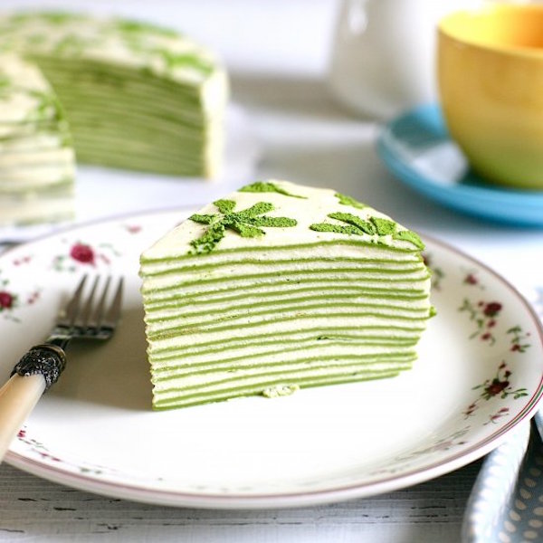 matcha mill crepe cake