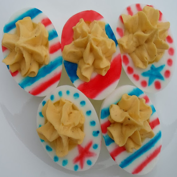 stars and stripes deviled eggs