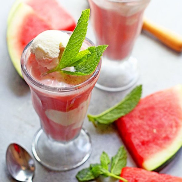 watermelon ice cream float