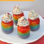 baby jar rainbow cake