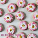 rose painted cookies