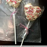 valentines rice krispies treats pops