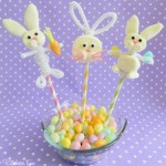 easter bunny marshmallow pops