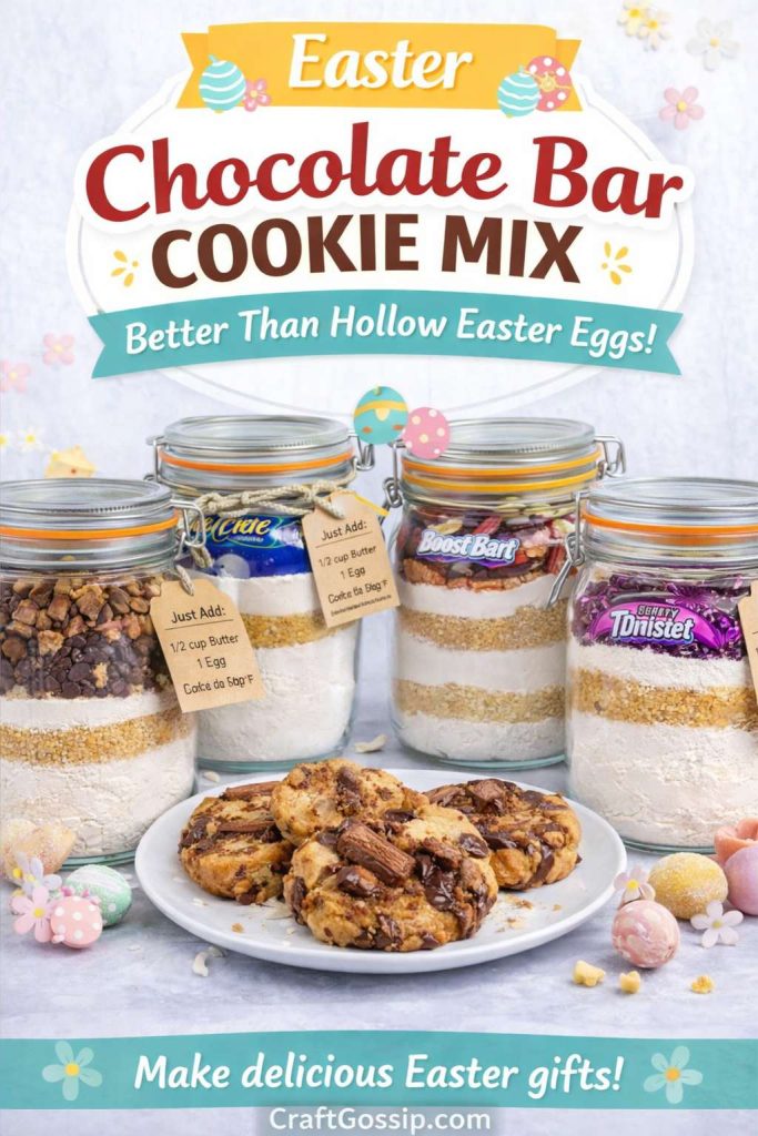7 Chocolate Bar Cookie Mix Gifts in a Jar That Are Better Than Overpriced Hollow Easter Eggs
