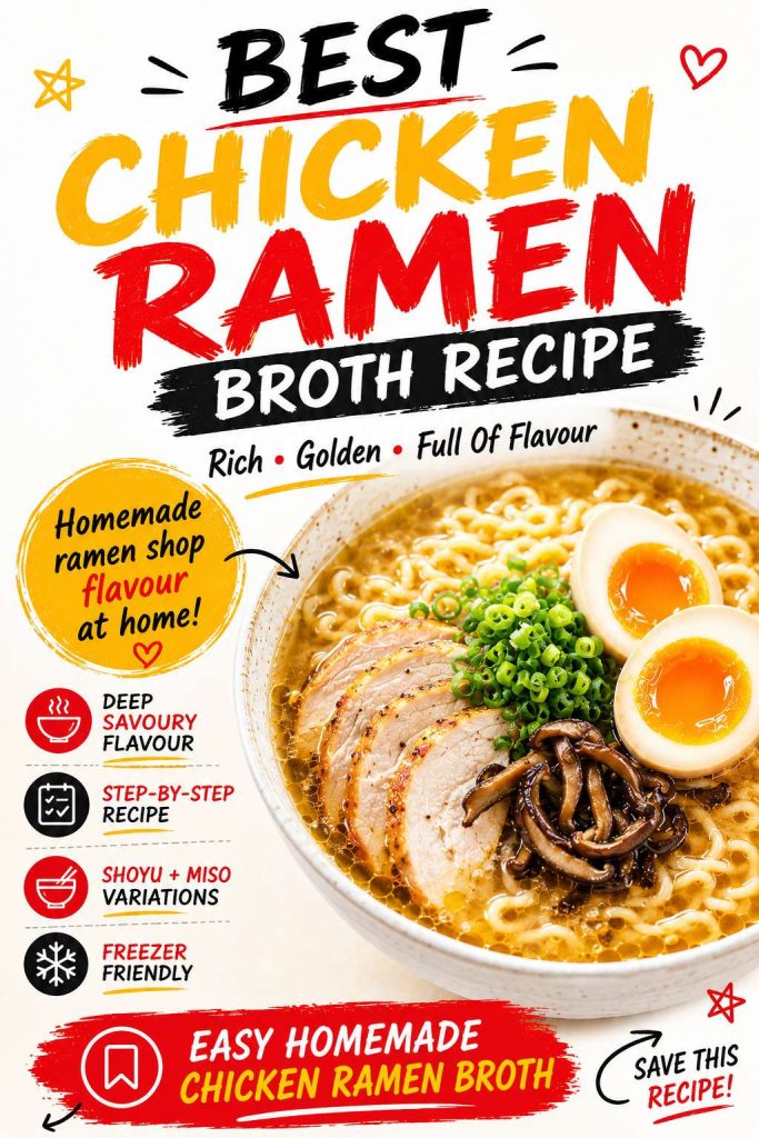 Best Chicken Ramen Broth Recipe: Rich, Golden And Full Of Flavour