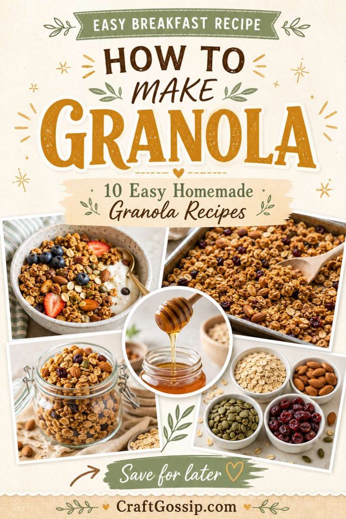 How To Make Granola: 10 Easy Homemade Granola Recipes