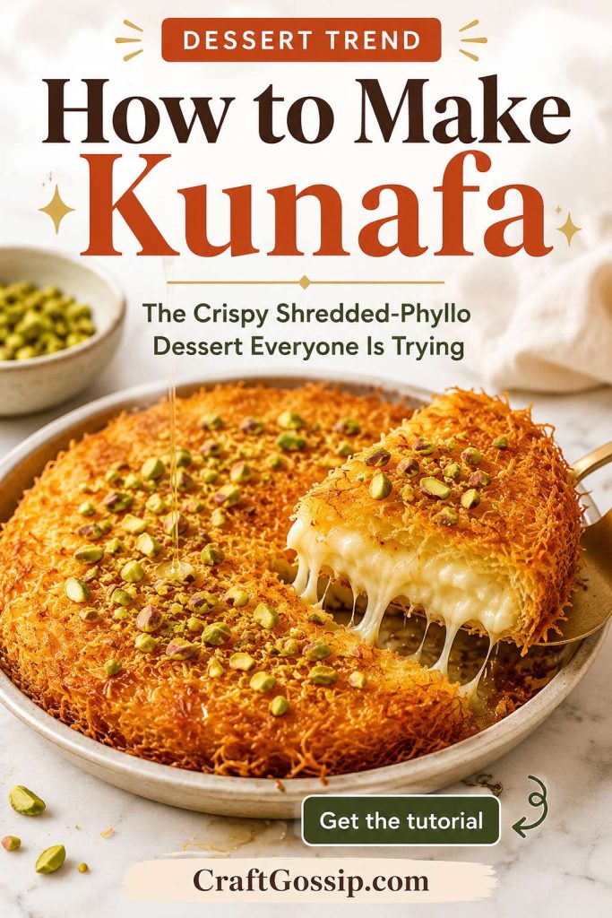 How to Make Kunafa at Home – The Crispy, Cheesy Middle Eastern Dessert Everyone Is Discovering