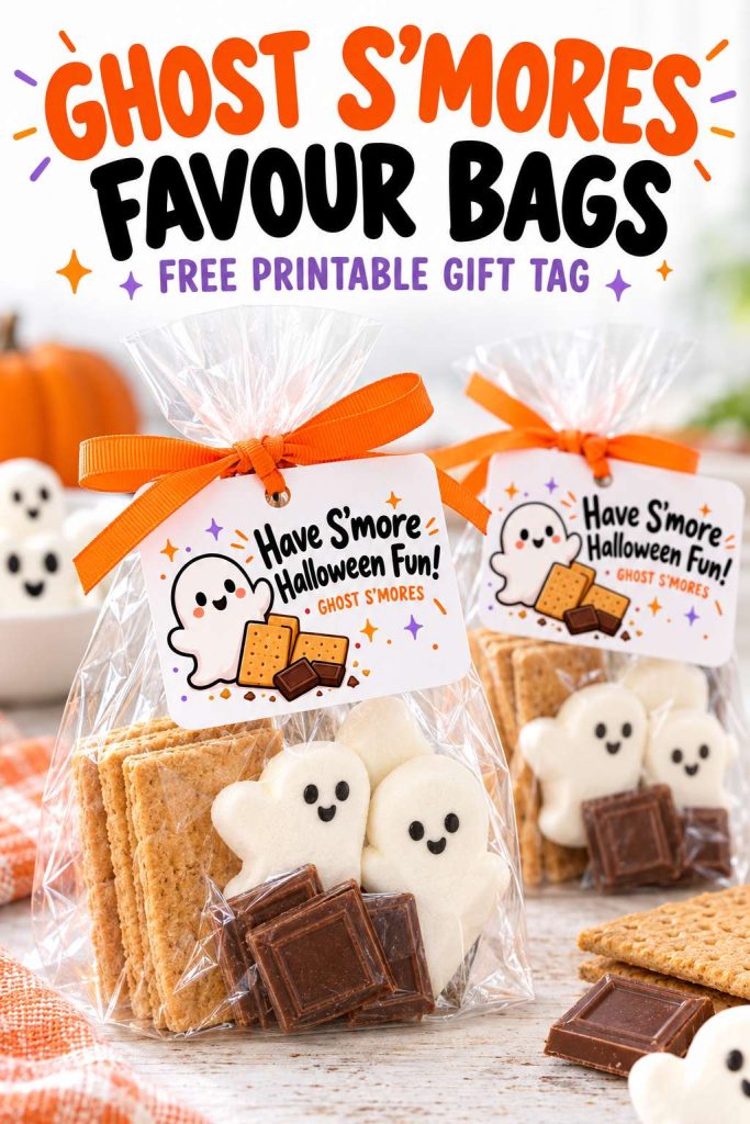 Ghost S’mores Favour Bags: Easy Halloween Treat Gifts