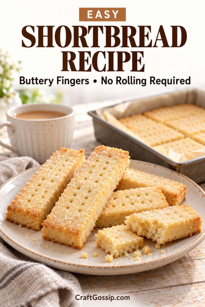 Easy Shortbread Recipe: Buttery Fingers With No Rolling Required