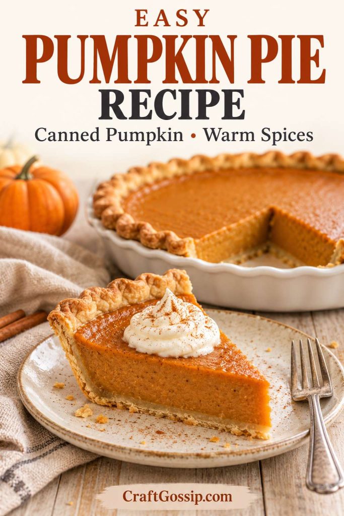 Easy Pumpkin Pie Recipe With Canned Pumpkin and Warm Spices